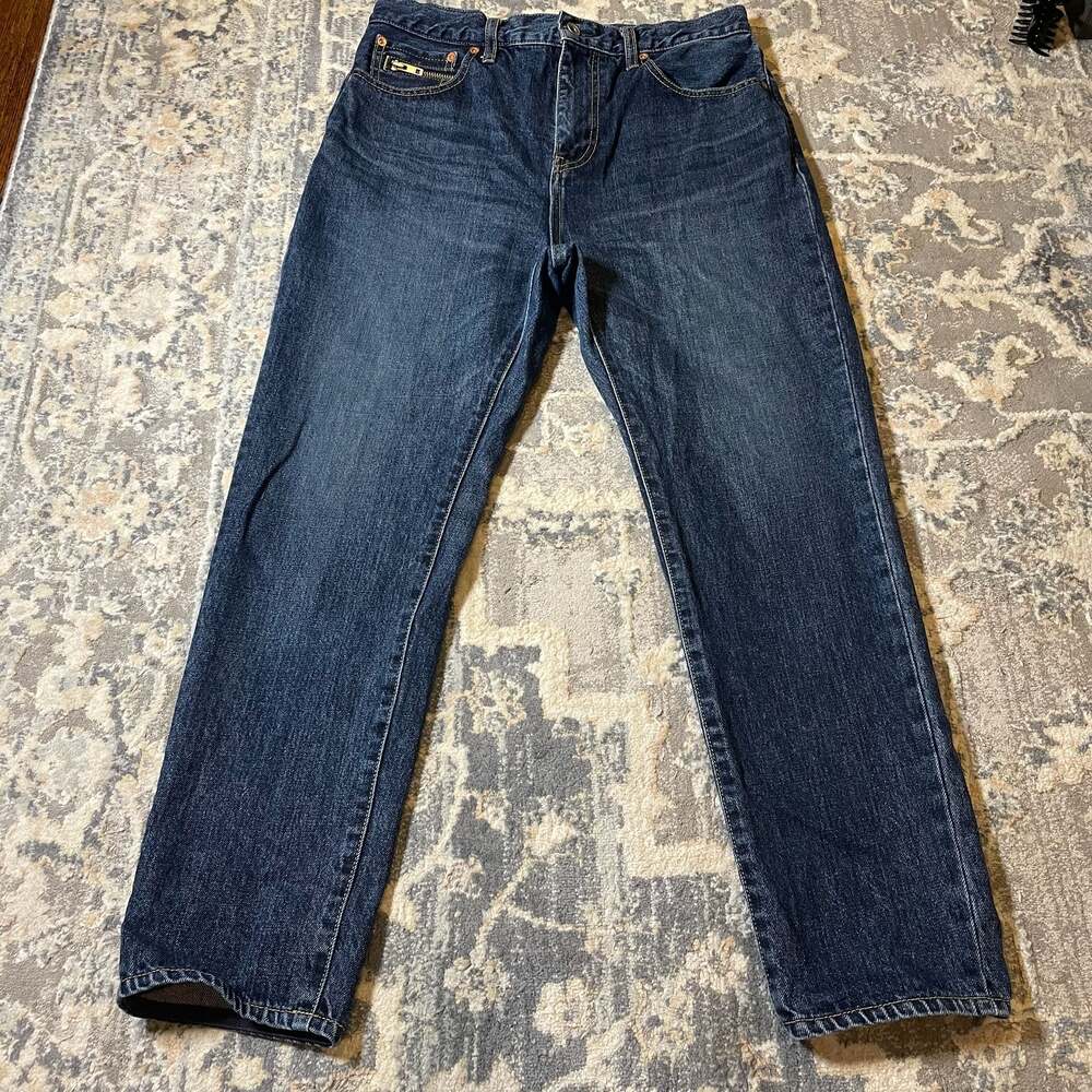 Sacai SCM-082 Straight Leg Denim Jeans with Zip Detail